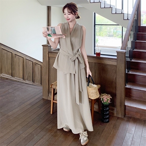 御姐轻熟风收腰马甲上衣半身裙套装两件套女夏韩里韩系穿搭一整套图片
