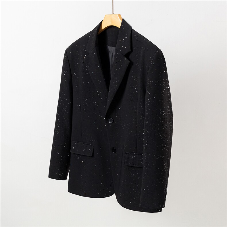 白底成分96%聚酯纤维4%氨纶满天星大码M-5XL西装XF77871P85控138，男装西服套装，星座227-7