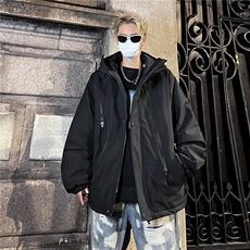秋冬款加厚保暖连帽宽松棉衣机能风百搭棉服A061-AJ00492-特P75，男装夹克，电商A061
