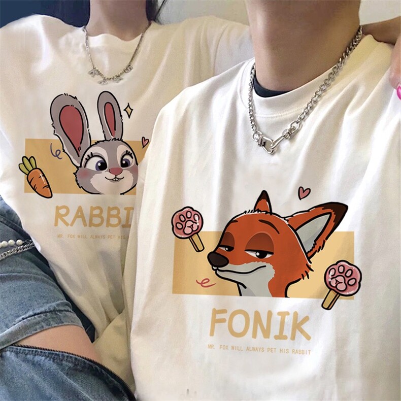 2023夏季潮学生不一样情侣装男女纯棉短袖T恤上衣W16-P30官图，女装T恤，电商B245