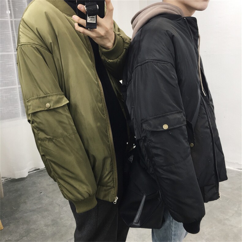港风纯色面包服男棒球服加棉加厚棉衣棉袄外套XZ1213-DZ13-P68,男装棉衣,星座1213