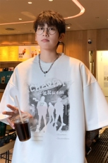 ！版权！2025夏季新款男士麂皮绒短袖T恤情侣半袖TL2455特P19，男装T恤，电商B220