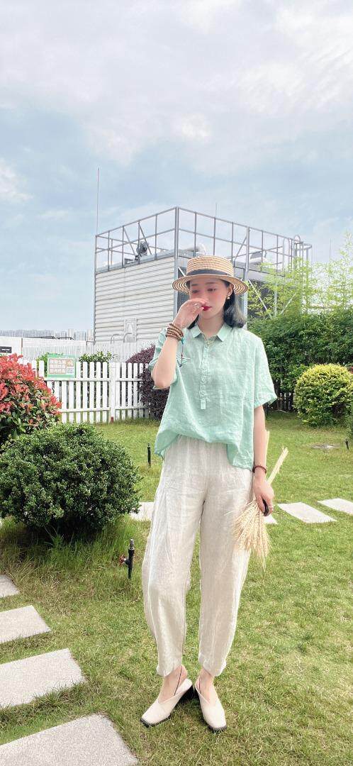 纯苎连衣裙小衫裤子裙子衬衣 时尚风 风淑女风休闲风，女装连衣裙，川哲