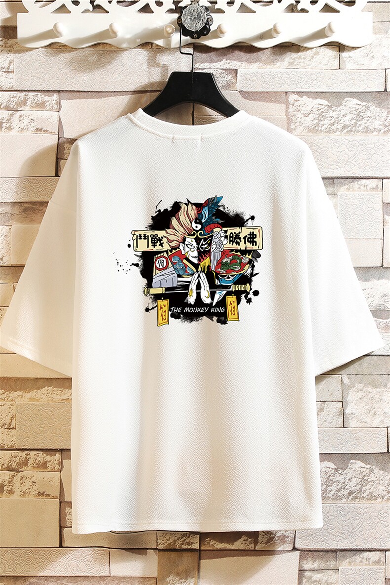 Q11016-P30春夏季七分袖t恤男大码五分袖男短袖中袖砖墙挂拍,男装T恤,电商A040A