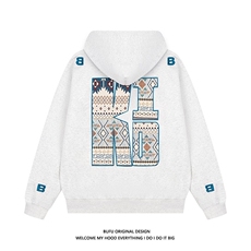 潮牌美式复古民族风秋季连帽拉链开衫卫衣外套男女WT05P62，男装民族服装，星座1013-5