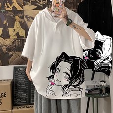 LD54153-P45连帽短袖t恤男大码胖子带帽五分袖中袖海报风，男装T恤，电商A040