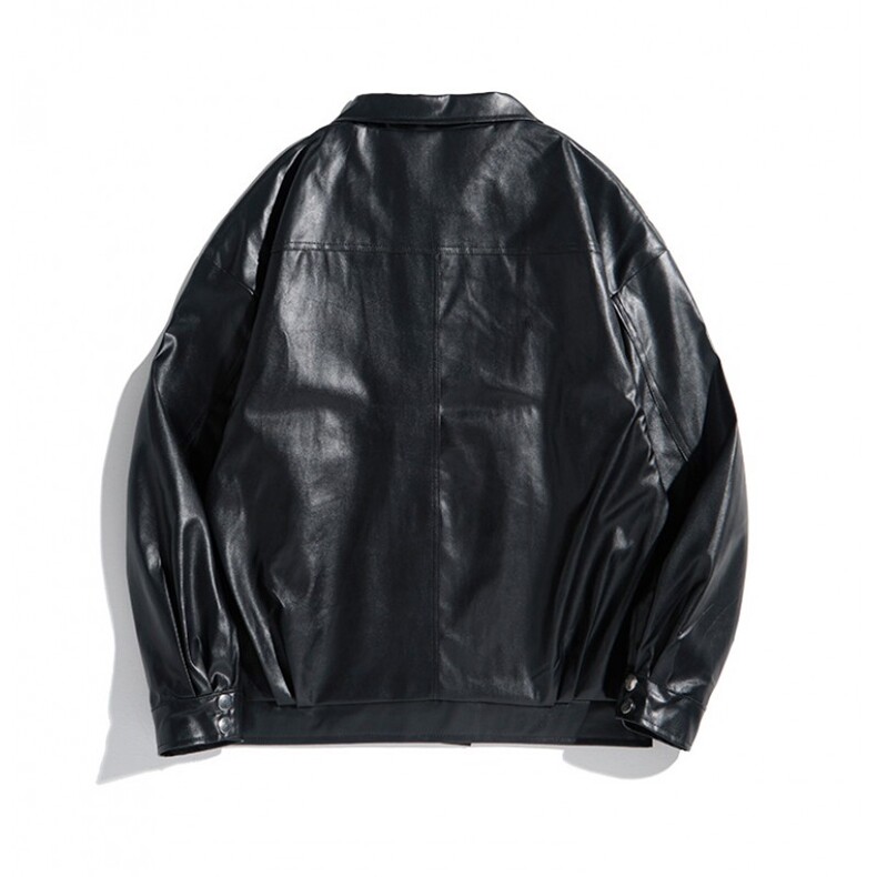 美式复古高级感PU皮衣夹克男女秋冬季街头机车服外套潮J1044-p68,男装皮衣,星座1008