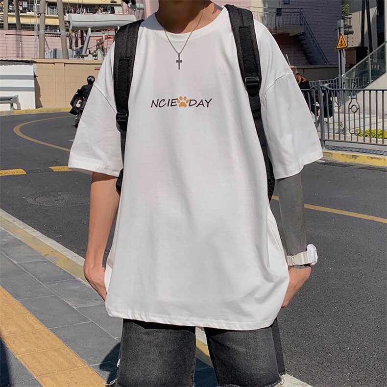 DX17090-P20纯棉短袖t恤男大码半袖打底衫宽松体恤衫港风,男装T恤,电商A040