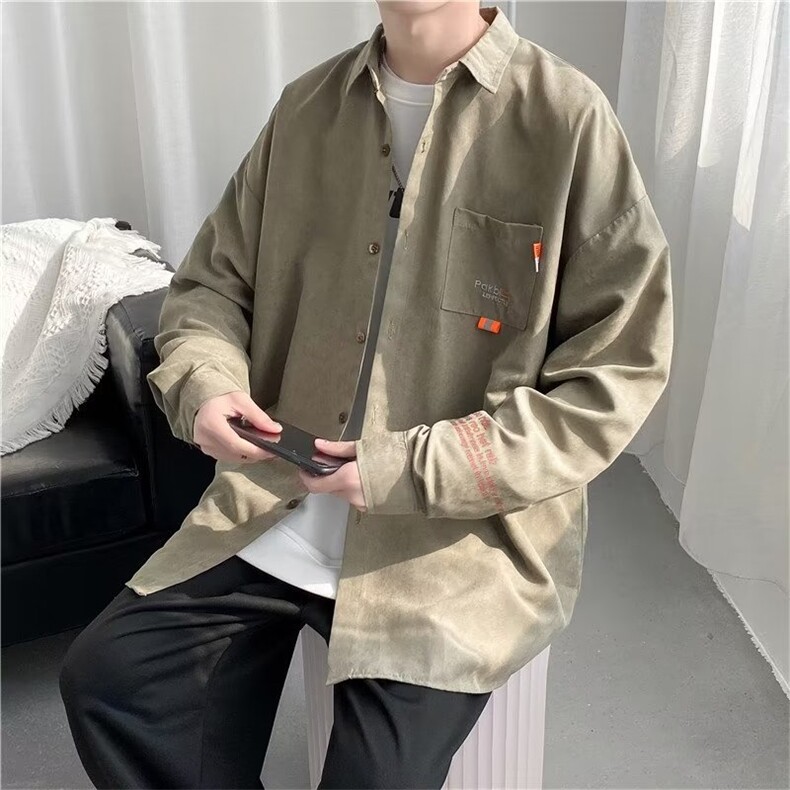 A939P35青年港风男生秋装长袖衬衫时尚个性休闲男装,男装衬衫,星座512-6