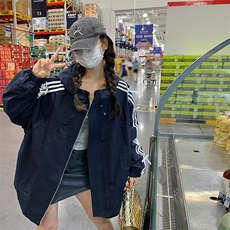 【新款】休闲连帽蝴蝶结冲锋衣外套，女装短外套，2C283
