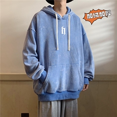 加绒新款港风宽松连帽套头卫衣X5672-常规P70控88-加绒P80控98，男装卫衣，电商A061-1