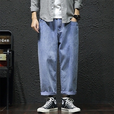 2024夏季新款大码日系黑墙基础款牛仔裤M-5XGK20349-P55，男装牛仔裤，电商A022