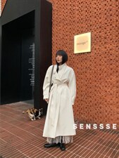 [现货]女明星机场风衣气质中长款立领风衣外套大衣2022春，女装风衣，SENSSSE