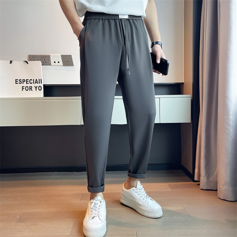 直播精致长裤男轻熟风垂顺小西裤K20P50,男装休闲裤,星座914