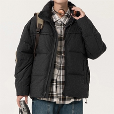 新标90白鸭绒简约休闲立领外套纯色加厚羽绒服ESY0212-P210，男装羽绒服，电商B306