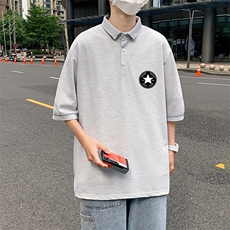 PL57117-P35翻领短袖polo衫男大码胖子半袖t恤男有领保罗衫模特，男装Polo衫，电商A040