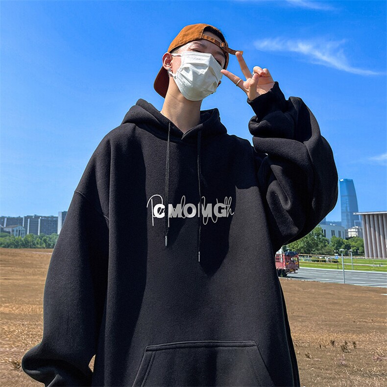 抖音得物供货可提供视频春装重磅美式宽松连帽卫衣DL2425,男装卫衣,电商A486-1