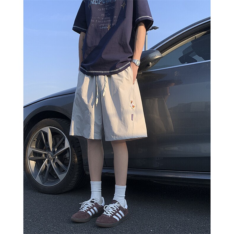 夏季新款腊肠狗标五分短裤车景XZ604-DK231-特P25控48,男装牛仔裤,星座604