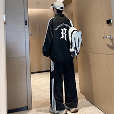 现货2026春季新款套装卫衣卫裤情侣款男女运动裤上衣TZ597，男装休闲裤，星座1816-1（原1210-1）