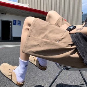 休闲短裤男士韩版潮流痞帅气百搭宽松2024夏季ins五分裤K5452-P38图片