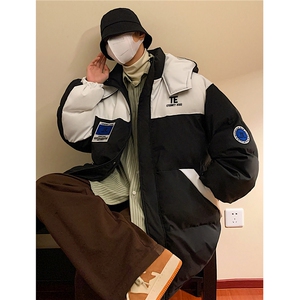 冬新款大码防风保暖羽绒棉服情侣中长款工装棉衣外套 D236 P148男图片
