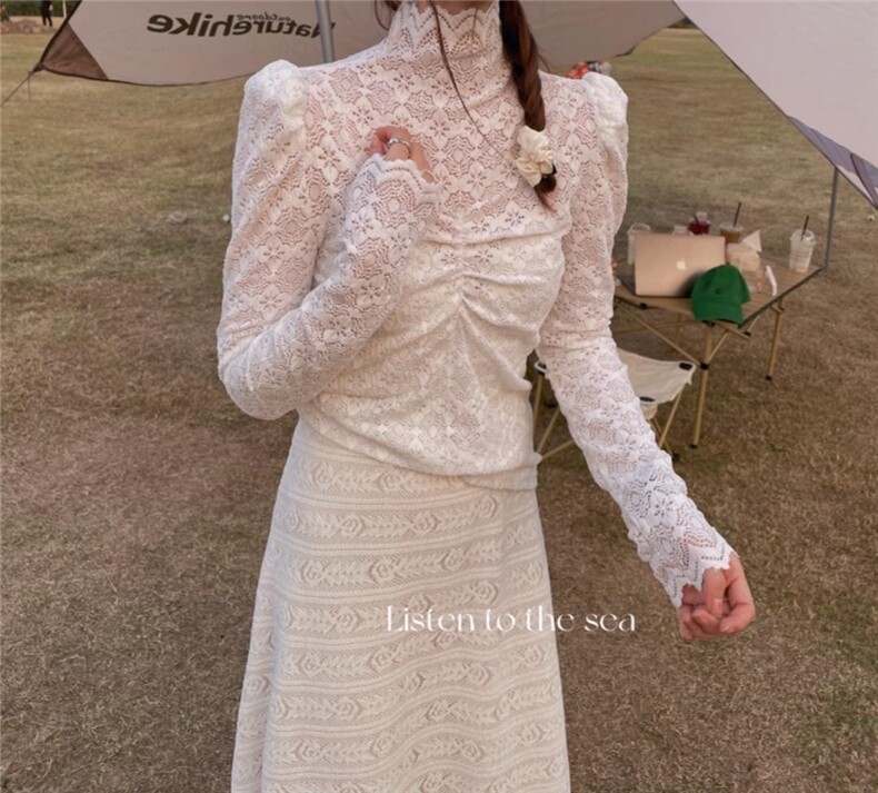 爆-磨毛系列-巨百搭-蕾丝打底衫，其它，新袖