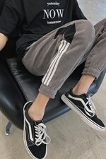 20秋装港风大码潮流工装灯芯绒宽松九分小脚休闲男裤，男装休闲裤，电商A009A（原A058A）
