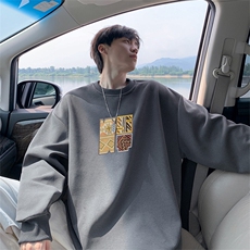 抖音品质秋季新款仿棉圆领卫衣wycm3888-特批28控49，男装卫衣，星座605(原A050)