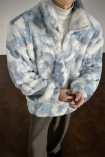 秋冬男士兔毛扎染卫衣外套冬季宽松毛衣加厚保暖棉服特批90，男装针织衫/毛衣，电商B319