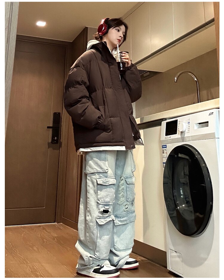 中性风冬季防水防寒加厚保暖光版假两件连帽棉衣二开MY888P85,男装棉衣,星座309（原A406）