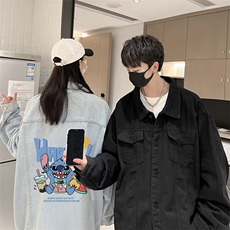 牛仔夹克男大码牛仔外套男茄克NJ77077-P60加绒款-P75，男装夹克，电商A040