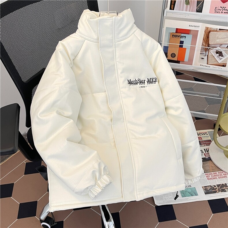 鳄鱼纹pu皮棉服男冬季潮面包服美式街头立领棉衣外套Q3353P110,男装棉衣,星座1116-2
