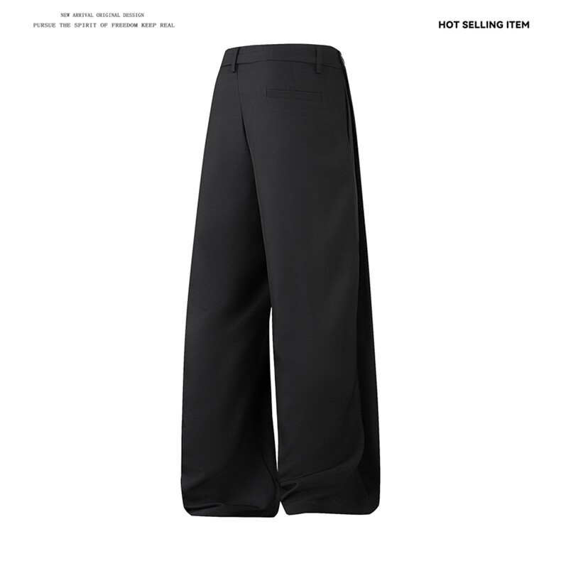 垂感阔腿西装裤cleanfit高级感直筒休闲长裤504-K868-P40控68,男装西服套装,星座504