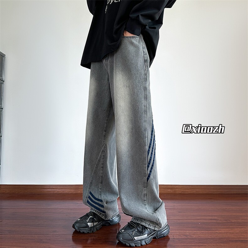 XZ616夏季新款织带拼接设计款百搭休闲裤牛仔裤TY1014P65控78,男装牛仔裤,星座512A（原616）