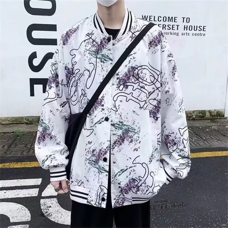 春秋季外套男韩版潮流棒球服修身夹克褂子帅气春秋款上衣休闲男装,男装夹克,星座506A