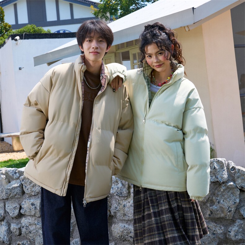 抖音得物美式潮流高品质格子三防加厚羽绒棉衣外套棉服MY5555-P68,男装棉衣,星座610B-1