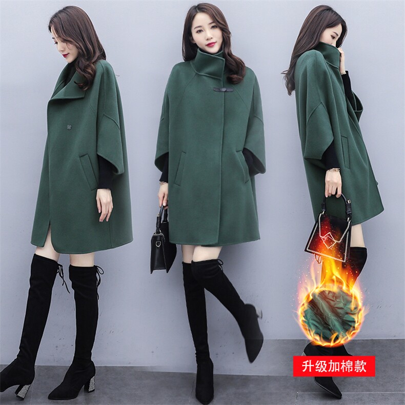 小个子毛呢女春秋2024新款韩版时尚洋气减龄百搭显瘦斗篷呢子大衣，女装毛呢外套，芷墨服饰