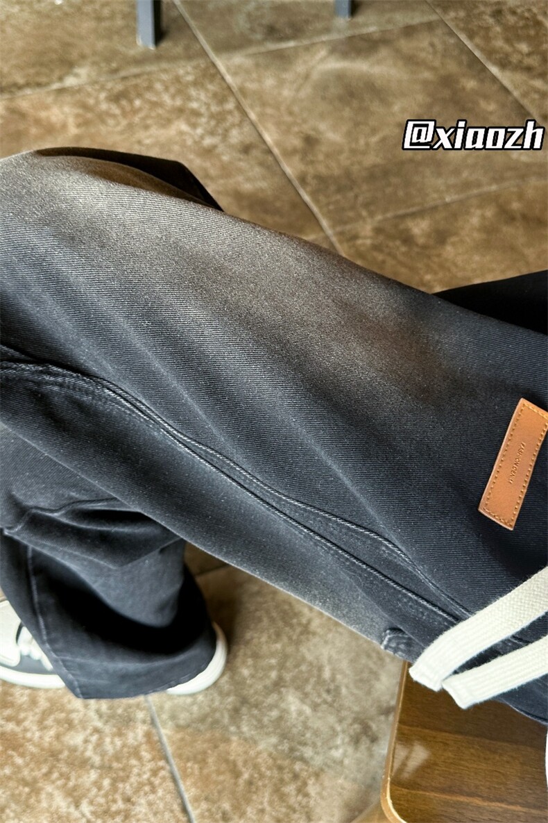 XZ616秋季新款重磅设计感贴标分割牛仔休闲裤TY1010特P65控78,男装休闲裤,星座512A（原616）