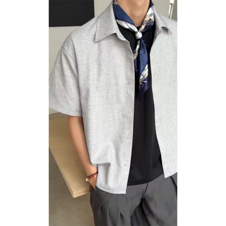 档口现货~夏季男女花纱白月影亚麻混纺衬衫短袖CT25106批50,男装T恤,星座1004-6