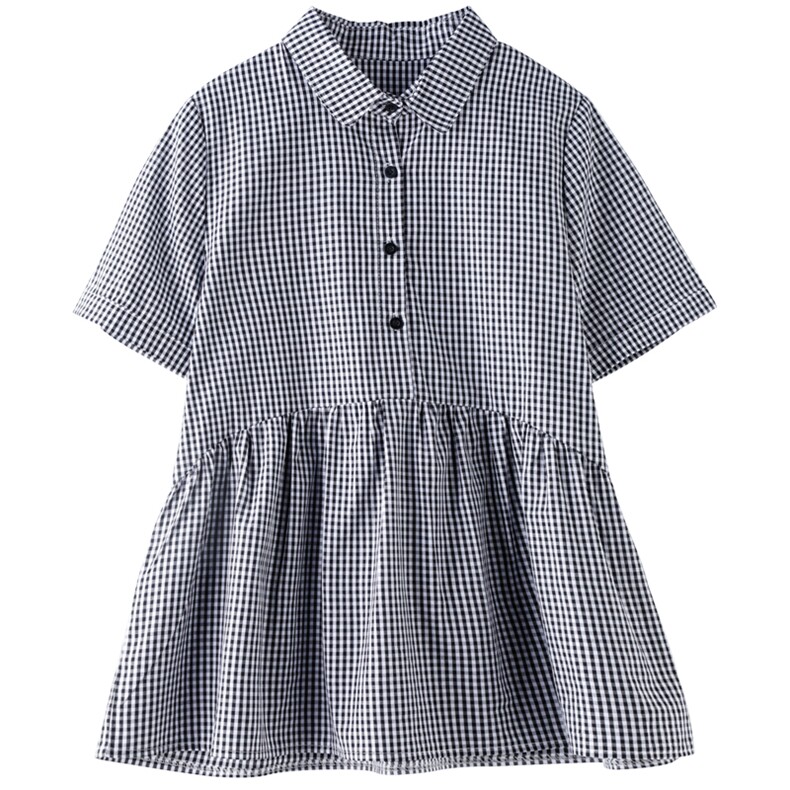 当我飞奔向你苏在在同款衣服复古短袖衬衫女夏季韩版小众格子上衣,女装衬衫,板酷