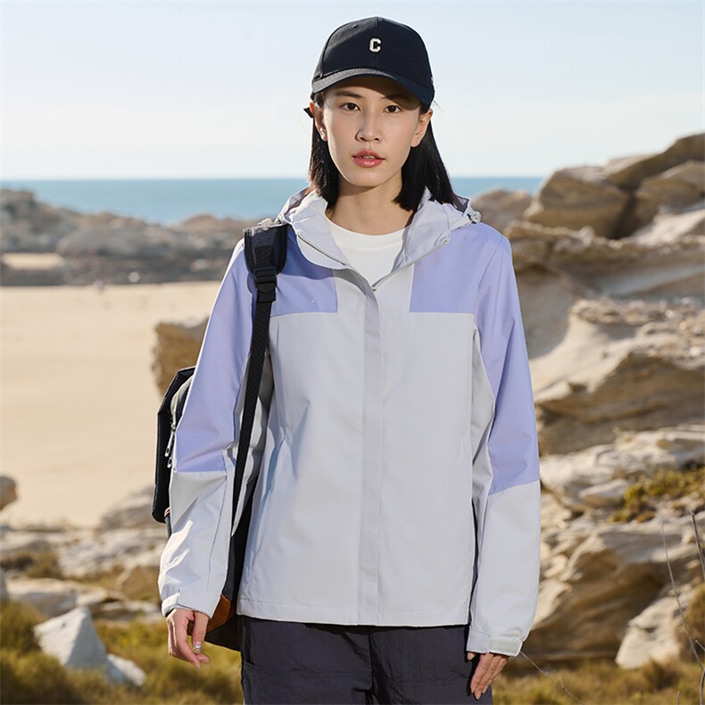 港风户外冲锋衣外套夹克连帽登山港风防水男女款夹克JK92411P50,男装夹克,电商A128