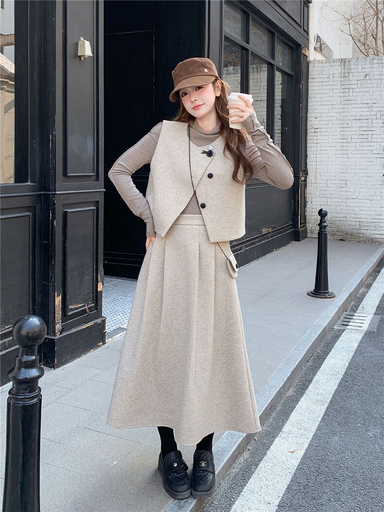 26年春季新款红色休闲风通勤套装182-8688P228k348,女装套装/套裙,帛香坊