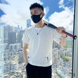夏季新款男女装时尚短袖宽松潮纯色T恤情侣简约修身潮牌T恤上衣图片