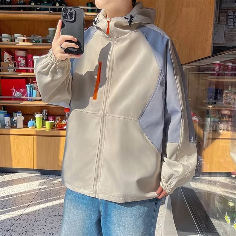 冲锋衣外套男春秋款美式高街夹克春季潮牌痞帅网红休闲衣服JK503,男装夹克,星座506