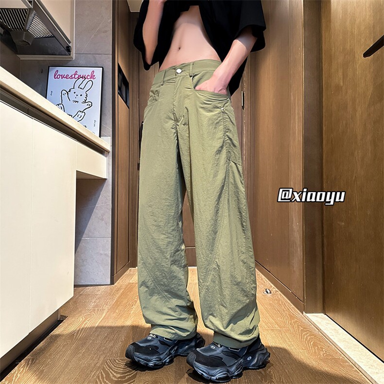 XZ616夏季薄款半松紧弯刀冰丝裤速干休闲裤TY2492M-5XLP55控78,男装休闲裤,星座512A（原616）