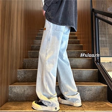 XZ616秋季新款重磅设计感贴标水洗牛仔休闲裤TY1010特P65控78，男装休闲裤，星座512A（原616）