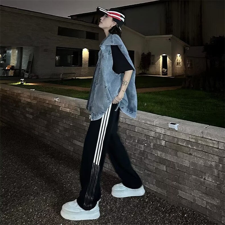 男夏季百搭潮流时尚垫肩高棉水洗特宽牛仔马甲BK026P75,男装背心/马甲,星座1116-2