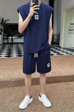 23年男士无袖套装男士运动套装，男装休闲套装，电商A210