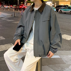 美式复古翻领外套男士秋季新款休闲高端行政夹克JK02560-P85，男装夹克，星座308B-2