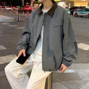 美式复古翻领外套男士秋季新款休闲高端行政夹克JK02560-P85图片